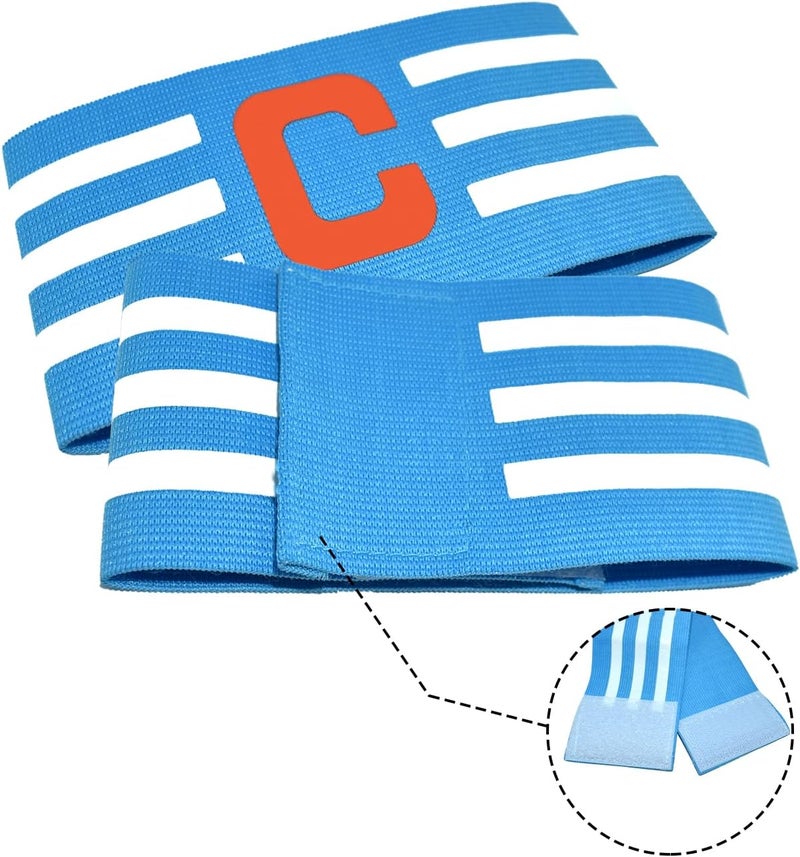 FUNAUPGO Sports Captain C Arm Band for Team Training, Unisex Elastic Soccer Captain Armband Adjustable Outdoor Football Player Captain's ArmBands for Adult - Image 2